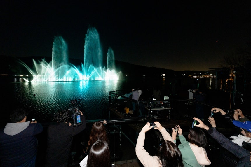 오산 서랑저수지 음악분수