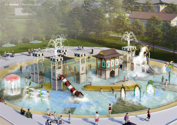 홍길동 테마파크 물놀이 시설 조감도. 장성군 제공.